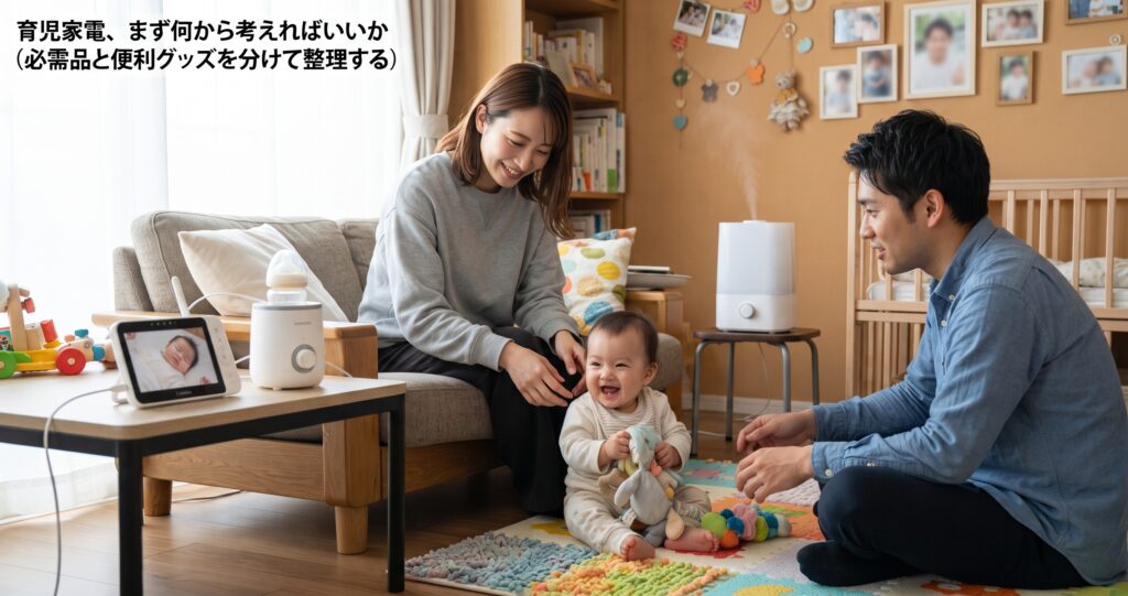 育児家電、まず何から考えればいいか(必需品と便利グッズを分けて整理する)