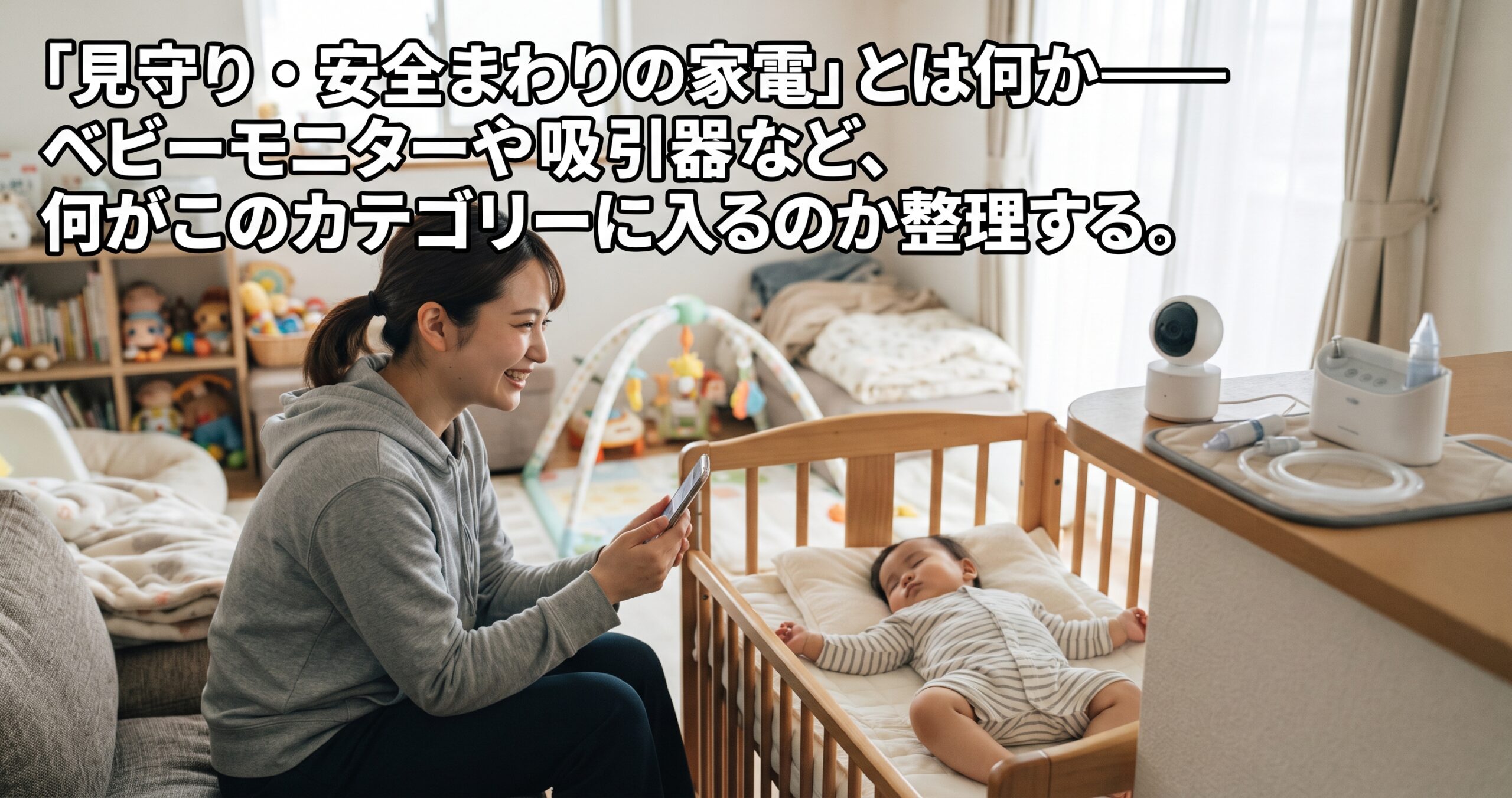 「見守り・安全まわりの家電」とは何か——ベビーモニターや吸引器など、何がこのカテゴリーに入るのか整理する