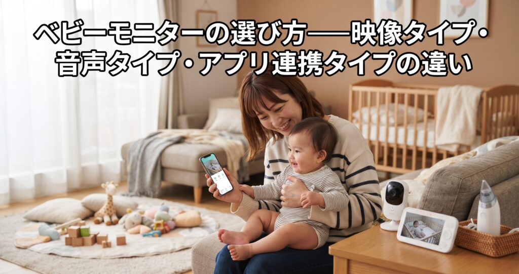 ベビーモニターの選び方——映像タイプ・音声タイプ・アプリ連携タイプの違い