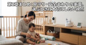 第2章まとめ:見守り・安全まわりの家電、選ぶときに大切にしたい視点