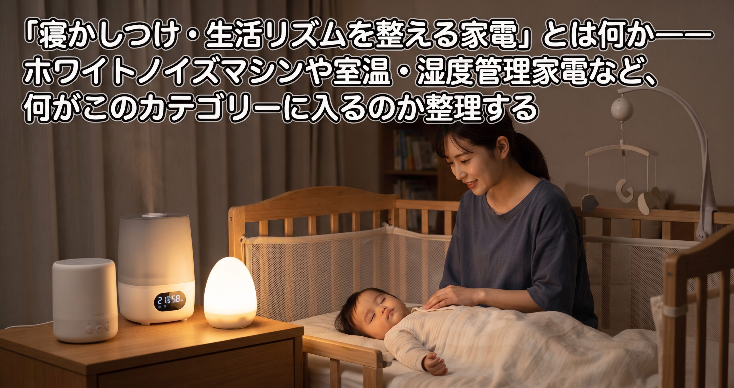 「寝かしつけ・生活リズムを整える家電」とは何か——ホワイトノイズマシンや室温・湿度管理家電など、何がこのカテゴリーに入るのか整理する