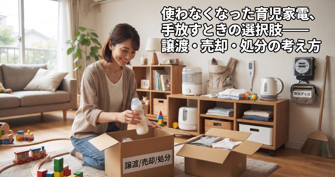 使わなくなった育児家電、手放すときの選択肢——譲渡・売却・処分の考え方